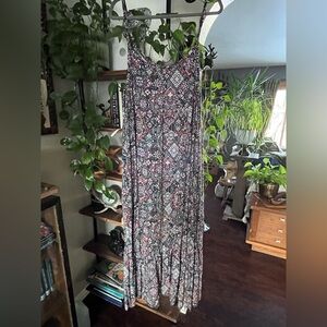 Torrid 2X Multicolor Geometric Pattern Maxi Dress